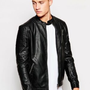 Faux Leather Zip Jacket