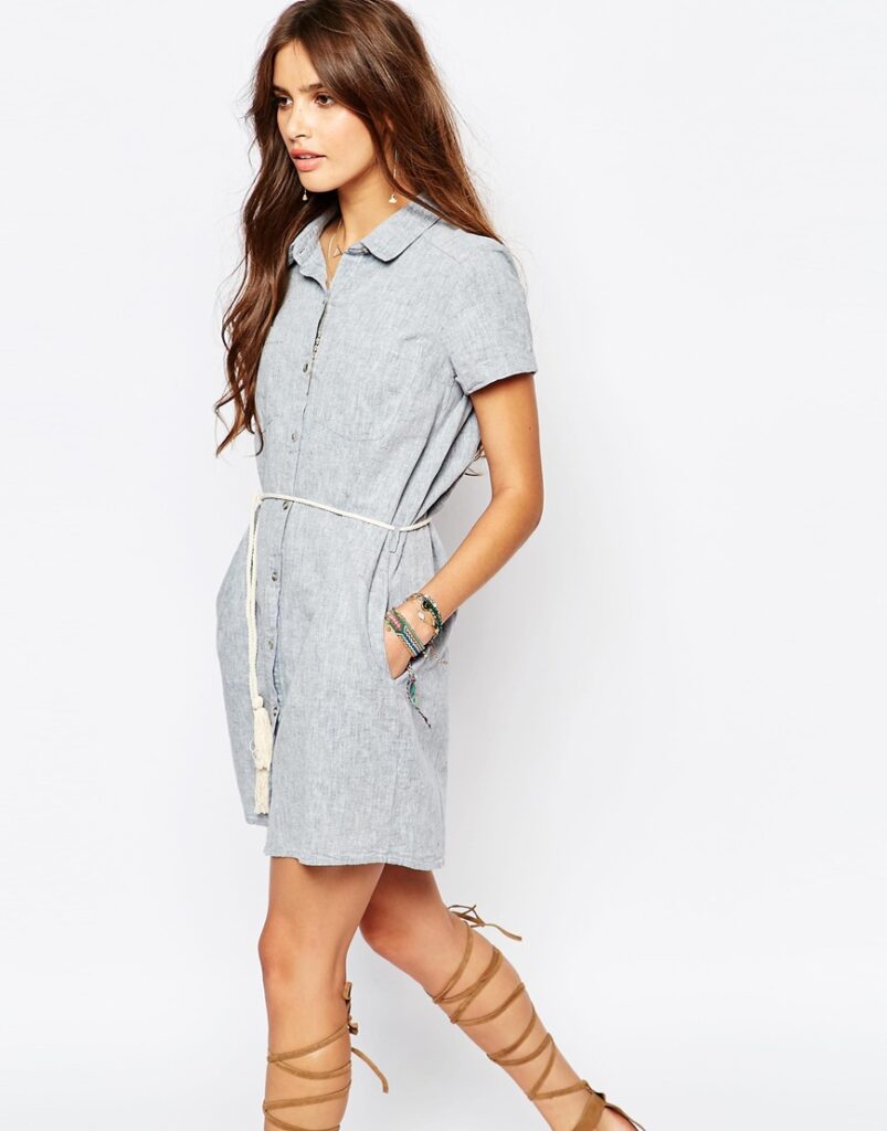 Short Sleeve Shirt Dress