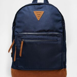 Navy Textured Backpack