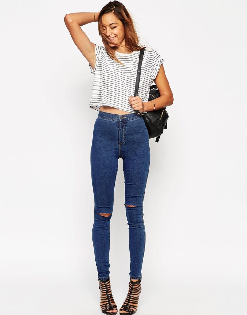Rivington High Waist Denim Jeggings
