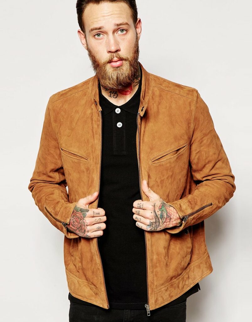 Suede Biker Jacket