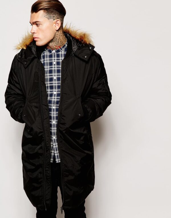 Bomber Parka Jacket 2 in 1 With Removable Hood