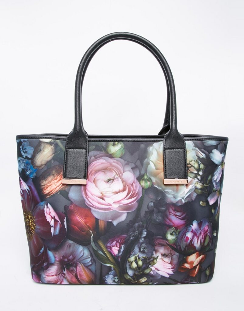 Shadow Floral Print Shopper Bag