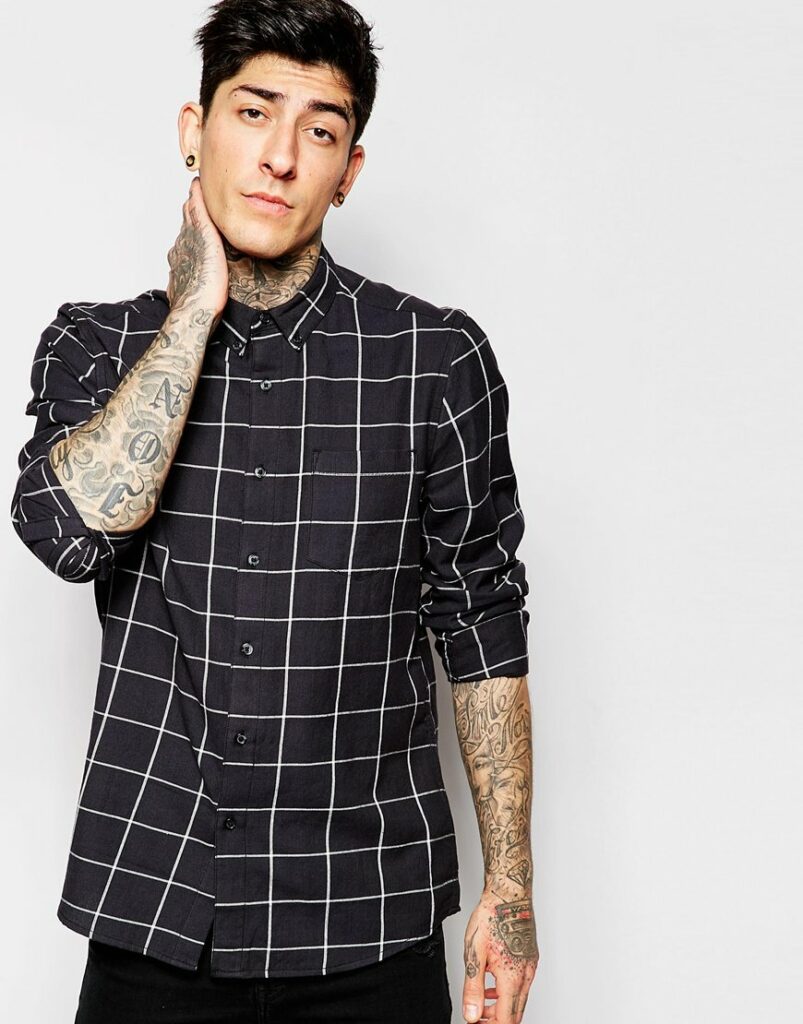Check Shirt In Monochrome